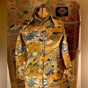 Groovy 70’s Asian Poly Button Down